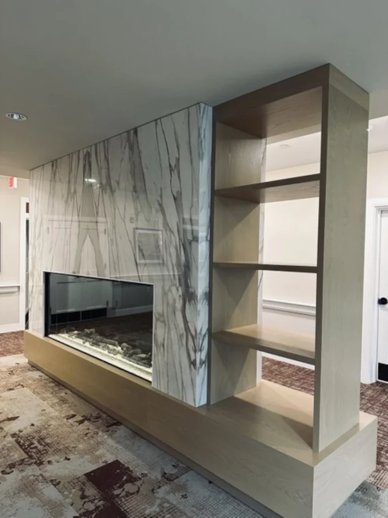 Custom fireplace cabinets design